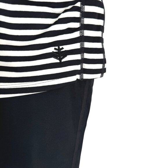 Coolibar Shorebreak Skirted Swim Capris Pants 2XL Black White Stripe NWT PT-2588 - Picture 5 of 12